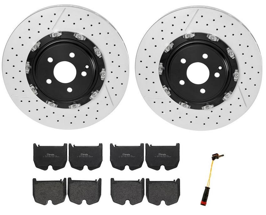 Brembo Brake Pads and Rotors Kit - Front (380mm) (Low-Met)